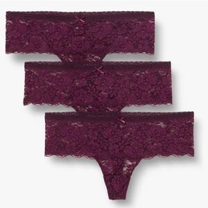 ✨️3 Pack✨️NWOT Womens Lace Thong Underwear